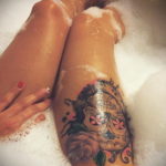 тату на ноге женские 18.11.2019 №036 -women leg tattoos- tatufoto.com