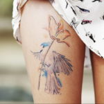 тату на ноге женские 18.11.2019 №048 -women leg tattoos- tatufoto.com