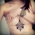 тату под грудью женские 18.11.2019 №013 -tattoo under the breast women- tatufoto.com