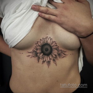 тату под грудью женские 18.11.2019 №043 -tattoo under the breast women- tatufoto.com