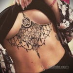 тату под грудью женские 18.11.2019 №058 -tattoo under the breast women- tatufoto.com