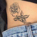 тату роза женская 18.11.2019 №032 -rose tattoo women- tatufoto.com