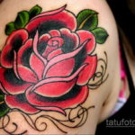 тату роза женская 18.11.2019 №033 -rose tattoo women- tatufoto.com