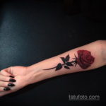 тату роза женская 18.11.2019 №048 -rose tattoo women- tatufoto.com