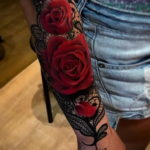 тату роза женская 18.11.2019 №066 -rose tattoo women- tatufoto.com