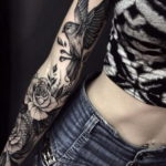 тату рукав женский 18.11.2019 №004 -tattoo sleeve women- tatufoto.com