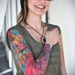 тату рукав женский 18.11.2019 №039 -tattoo sleeve women- tatufoto.com