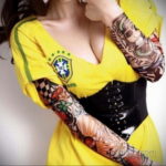 тату рукав женский 18.11.2019 №048 -tattoo sleeve women- tatufoto.com
