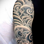 тату японские волны 26.11.2019 №001 -tattoo japanese waves- tatufoto.com