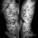 тату японские волны 26.11.2019 №003 -tattoo japanese waves- tatufoto.com