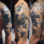 тату японские волны 26.11.2019 №016 -tattoo japanese waves- tatufoto.com