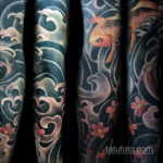 тату японские волны 26.11.2019 №021 -tattoo japanese waves- tatufoto.com