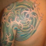 тату японские волны 26.11.2019 №041 -tattoo japanese waves- tatufoto.com