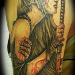 тату японский самурай 26.11.2019 №023 -japanese samurai tattoo- tatufoto.com