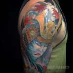 тату японский самурай 26.11.2019 №065 -japanese samurai tattoo- tatufoto.com