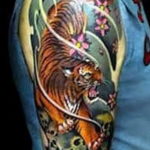 тату японский тигр 26.11.2019 №006 -japanese tiger tattoo- tatufoto.com