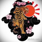 тату японский тигр 26.11.2019 №015 -japanese tiger tattoo- tatufoto.com