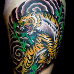 тату японский тигр 26.11.2019 №016 -japanese tiger tattoo- tatufoto.com