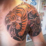 тату японский тигр 26.11.2019 №017 -japanese tiger tattoo- tatufoto.com