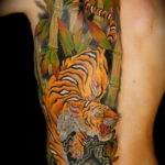 тату японский тигр 26.11.2019 №027 -japanese tiger tattoo- tatufoto.com