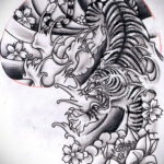 тату японский тигр 26.11.2019 №043 -japanese tiger tattoo- tatufoto.com