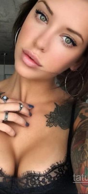 фото красивая девушка с тату 24.11.2019 №072 -beautiful girl with a tattoo- tatufoto.com