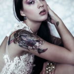 фото красивая девушка с тату 24.11.2019 №102 -beautiful girl with a tattoo- tatufoto.com