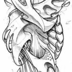 эскиз для тату биомеханика на ноге 28.11.2019 №022 -tattoo- tatufoto.com