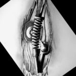 эскиз тату биомеханика 28.11.2019 №023 -sketch biomechanics tattoo- tatufoto.com
