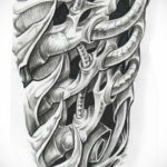 эскиз тату биомеханика 28.11.2019 №1003 -sketch biomechanics tattoo- tatufoto.com