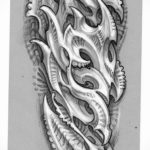 эскиз тату биомеханика 28.11.2019 №1016 -sketch biomechanics tattoo- tatufoto.com