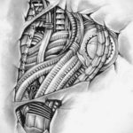 эскиз тату биомеханика 28.11.2019 №1027 -sketch biomechanics tattoo- tatufoto.com