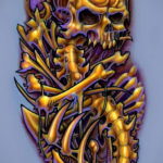 эскиз тату биомеханика 28.11.2019 №1039 -sketch biomechanics tattoo- tatufoto.com