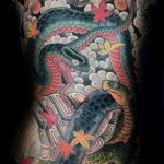 японская змея тату 26.11.2019 №005 -japanese snake tattoo- tatufoto.com