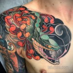 японская змея тату 26.11.2019 №008 -japanese snake tattoo- tatufoto.com