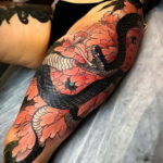 японская змея тату 26.11.2019 №010 -japanese snake tattoo- tatufoto.com