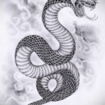 японская змея тату 26.11.2019 №012 -japanese snake tattoo- tatufoto.com