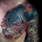 японская змея тату 26.11.2019 №015 -japanese snake tattoo- tatufoto.com