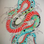японская змея тату 26.11.2019 №018 -japanese snake tattoo- tatufoto.com