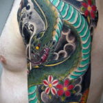 японская змея тату 26.11.2019 №025 -japanese snake tattoo- tatufoto.com