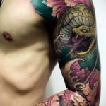 японская змея тату 26.11.2019 №031 -japanese snake tattoo- tatufoto.com