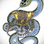 японская змея тату 26.11.2019 №033 -japanese snake tattoo- tatufoto.com