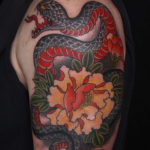 японская змея тату 26.11.2019 №034 -japanese snake tattoo- tatufoto.com