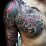 японская змея тату 26.11.2019 №035 -japanese snake tattoo- tatufoto.com