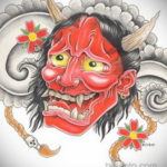 японские маски тату 26.11.2019 №013 -japanese tattoo masks- tatufoto.com