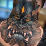 японские тату на шее 26.11.2019 №003 -japanese neck tattoos- tatufoto.com