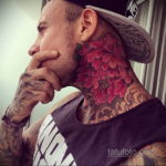 японские тату на шее 26.11.2019 №008 -japanese neck tattoos- tatufoto.com
