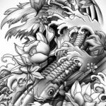 японские тату эскизы 26.11.2019 №052 -japanese tattoo sketches- tatufoto.com