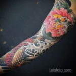 японские цветы тату 26.11.2019 №005 -japanese flowers tattoo- tatufoto.com