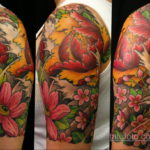 японские цветы тату 26.11.2019 №012 -japanese flowers tattoo- tatufoto.com